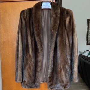 Elegant Brown Fur Coat